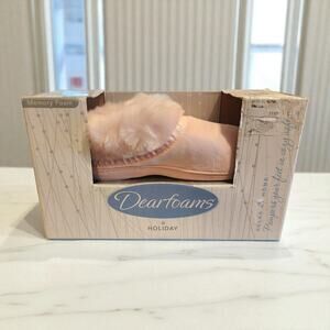 Dearfoams Pink Plush Memory Foam Slippers - Women's Size Small (5-6) NIB